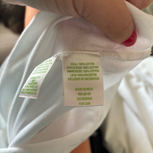 Lilly Pulitzer Eyelet Ruffle Asymmetrical Tee - Picture 4 of 5